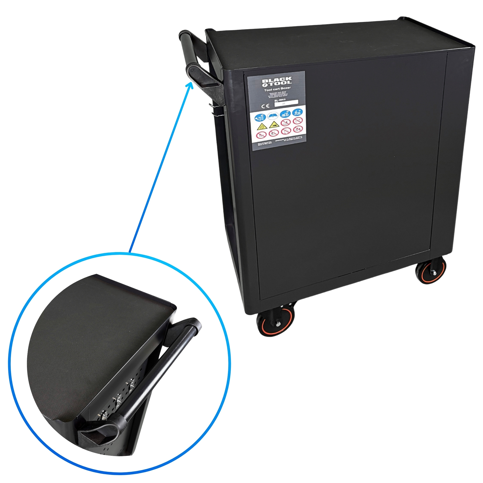 BL-5003 - Dielenský vozík Boxer Prázdny 7 zásuviek Bočná skrinka (33)